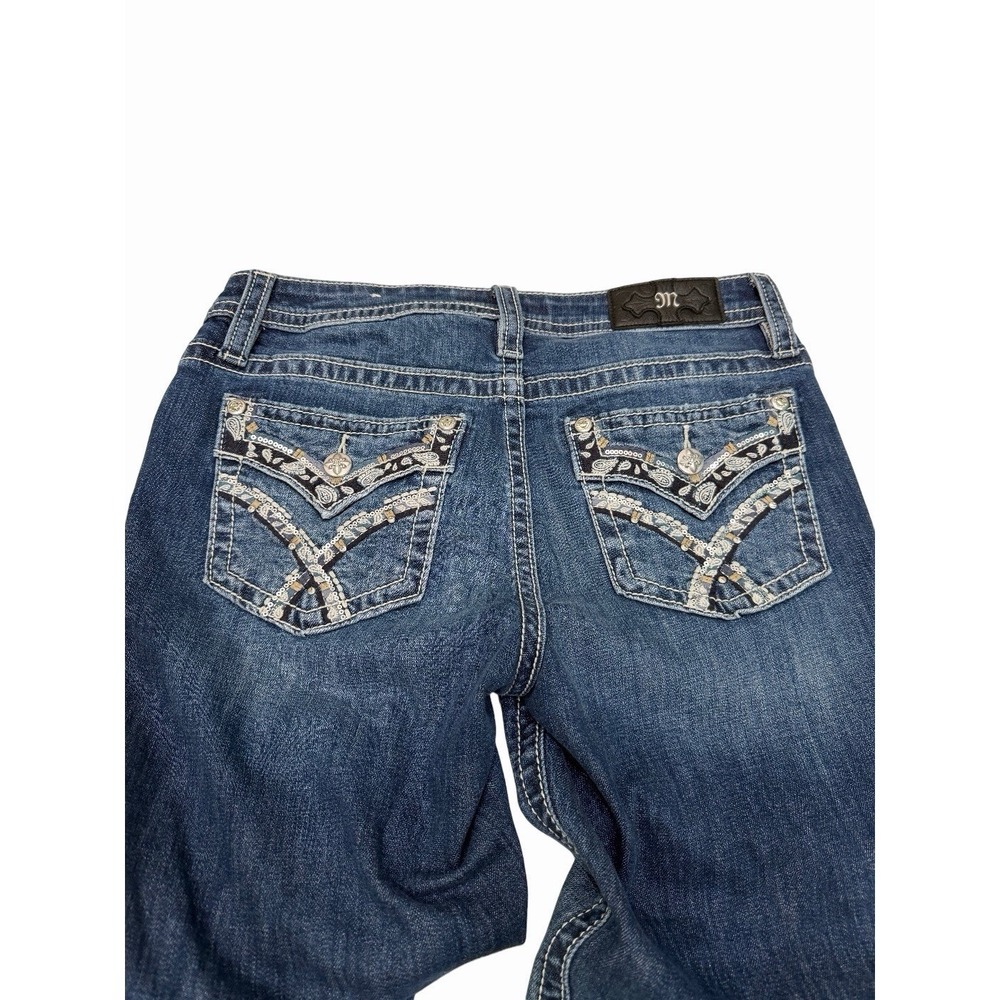 Miss Me Women's Mid Rise Boot Cut‎  Blue Jeans Size 30x32 NWT